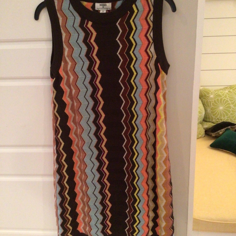 Missoni for Target Medium M Chevron Sweater Dress Multicolored Sleeveless Zigzag